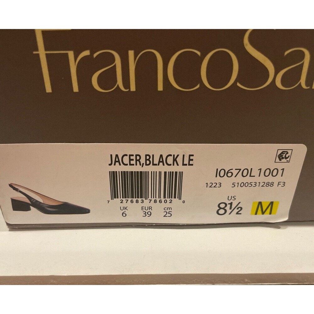 Franco Sarto Black Leather Slip Back Size 8.5 NIB - Picture 12 of 12